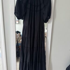THE GREAT. Black Maxi Dress